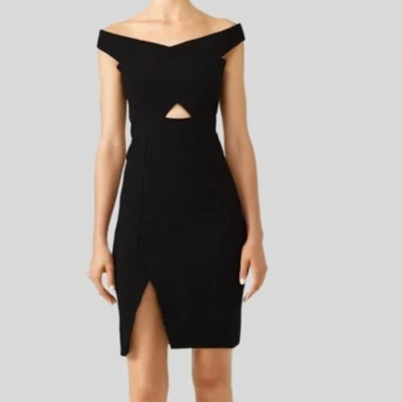 NWT Parker Dark Purple Off the Shoulder Cocktail Dress - Picture 4 of 6